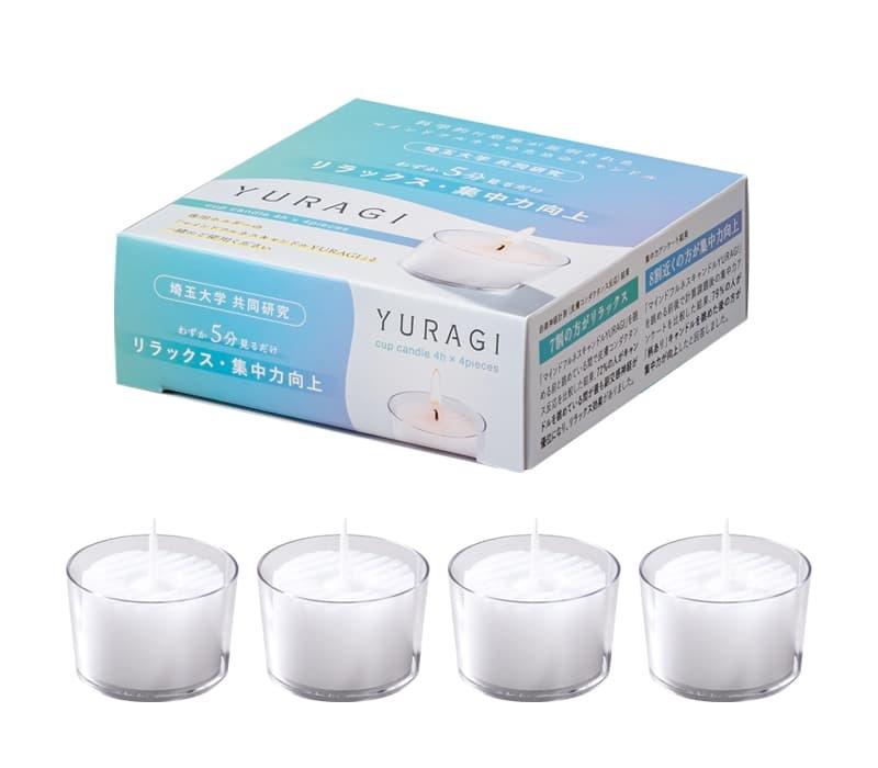 YURAGI cup candle 4h×4pieces(マインドフルネスキャンドル)※交換用キャンドル