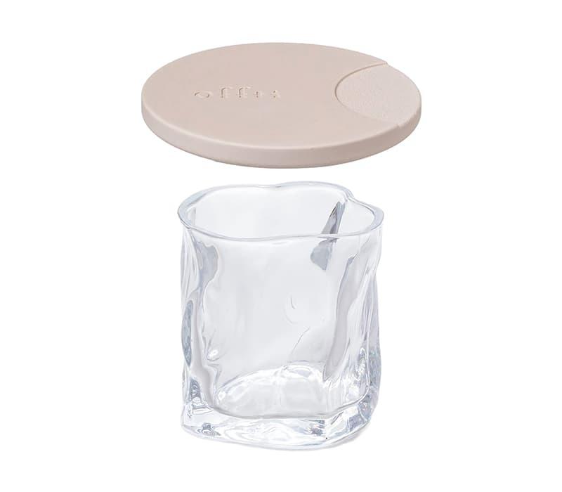 フタ付きキャンドルグラス「カービー」(クリア)