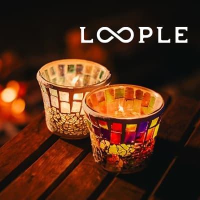 アウトドアの夜に◎風に強いキャンドル&グラスセット